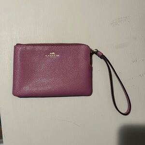 Coach Corner Zip Wristlet